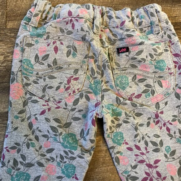 Lee Little Girls Stretch Dark Embellished Skinny Print Jeans Jeggings - Picture 5 of 5